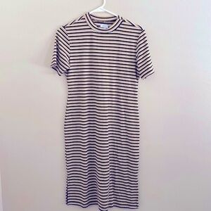Striped Y2K RVCA midi bodycon dress